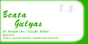 beata gulyas business card