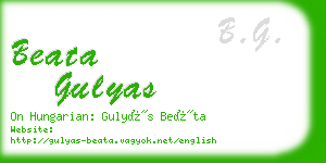 beata gulyas business card